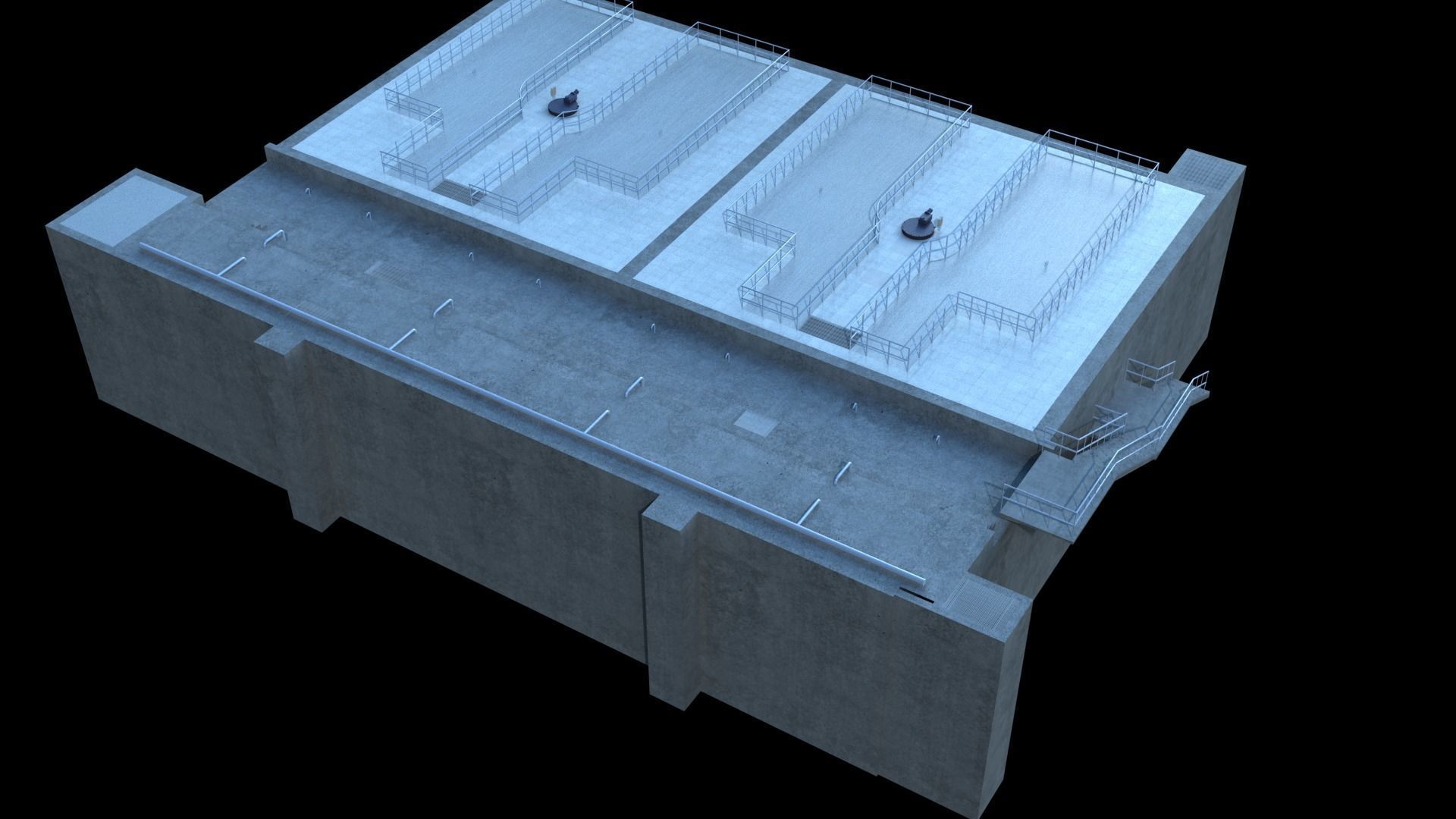 Sewage treatment plant 3D model_6