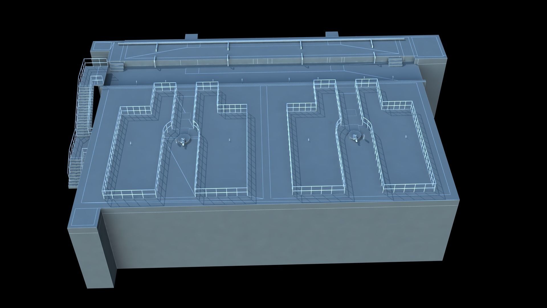 Sewage treatment plant 3D model_9