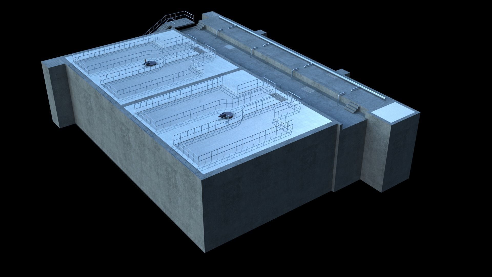 Sewage treatment plant 3D model_4