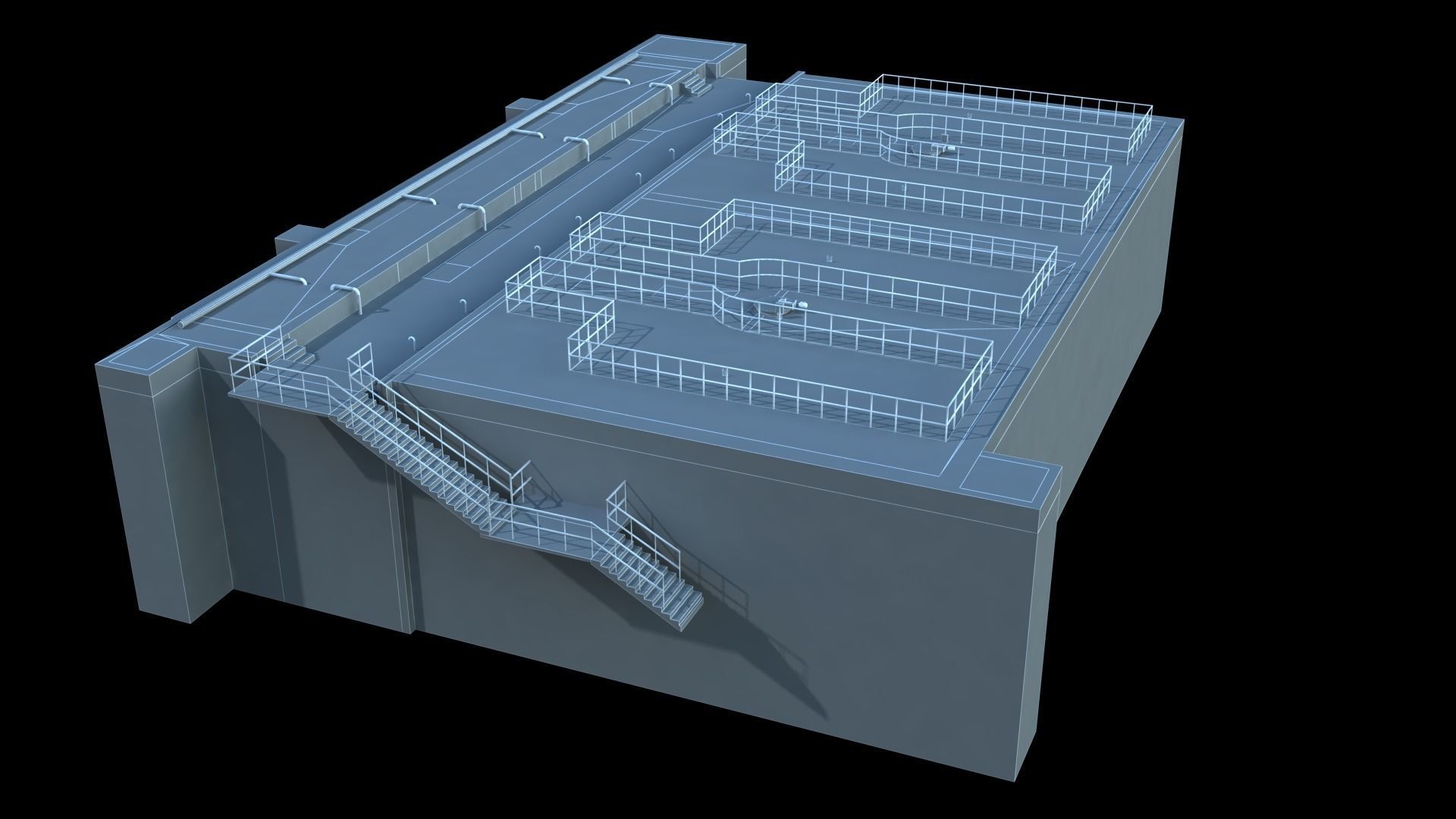 Sewage treatment plant 3D model_8