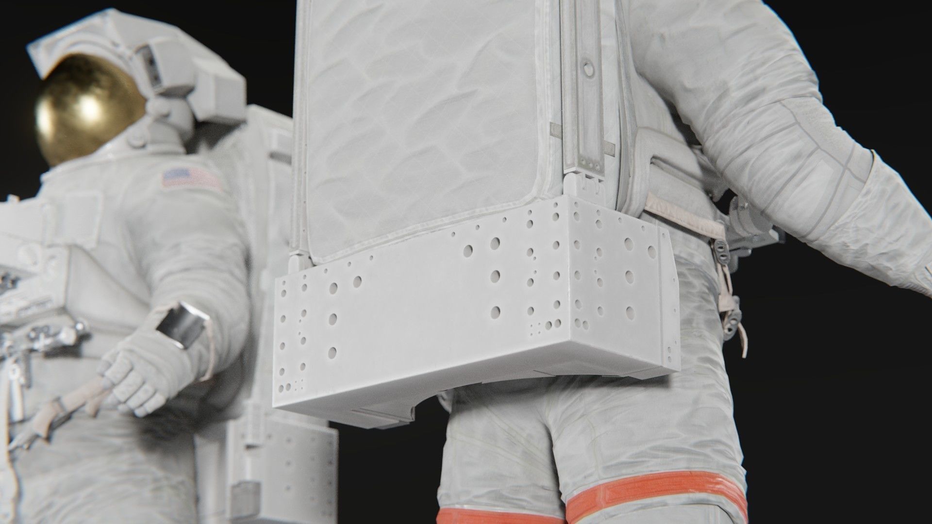 Astronaut EMU MMU Spacesuit Rigged 3D model_21