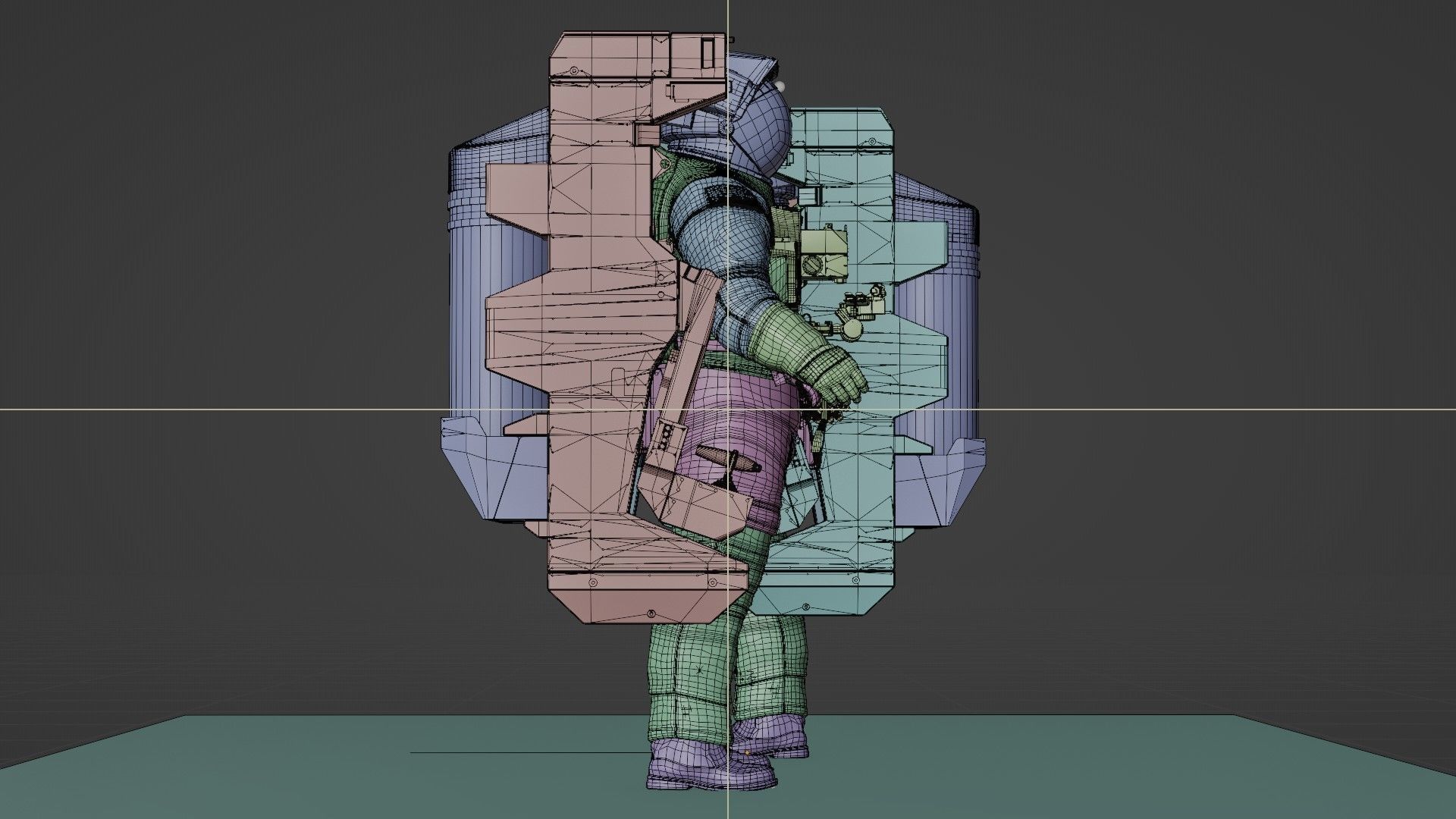 Astronaut EMU MMU Spacesuit Rigged 3D model_58