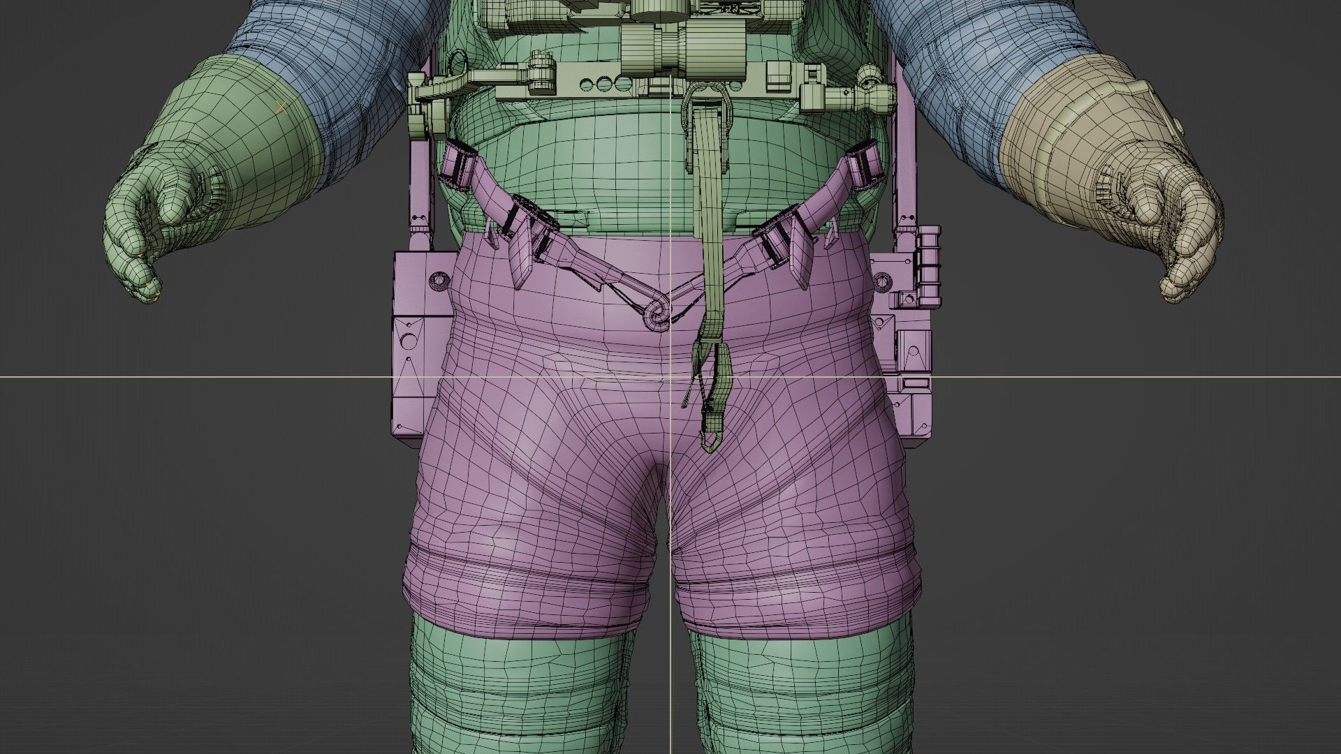 Astronaut EMU MMU Spacesuit Rigged 3D model_42