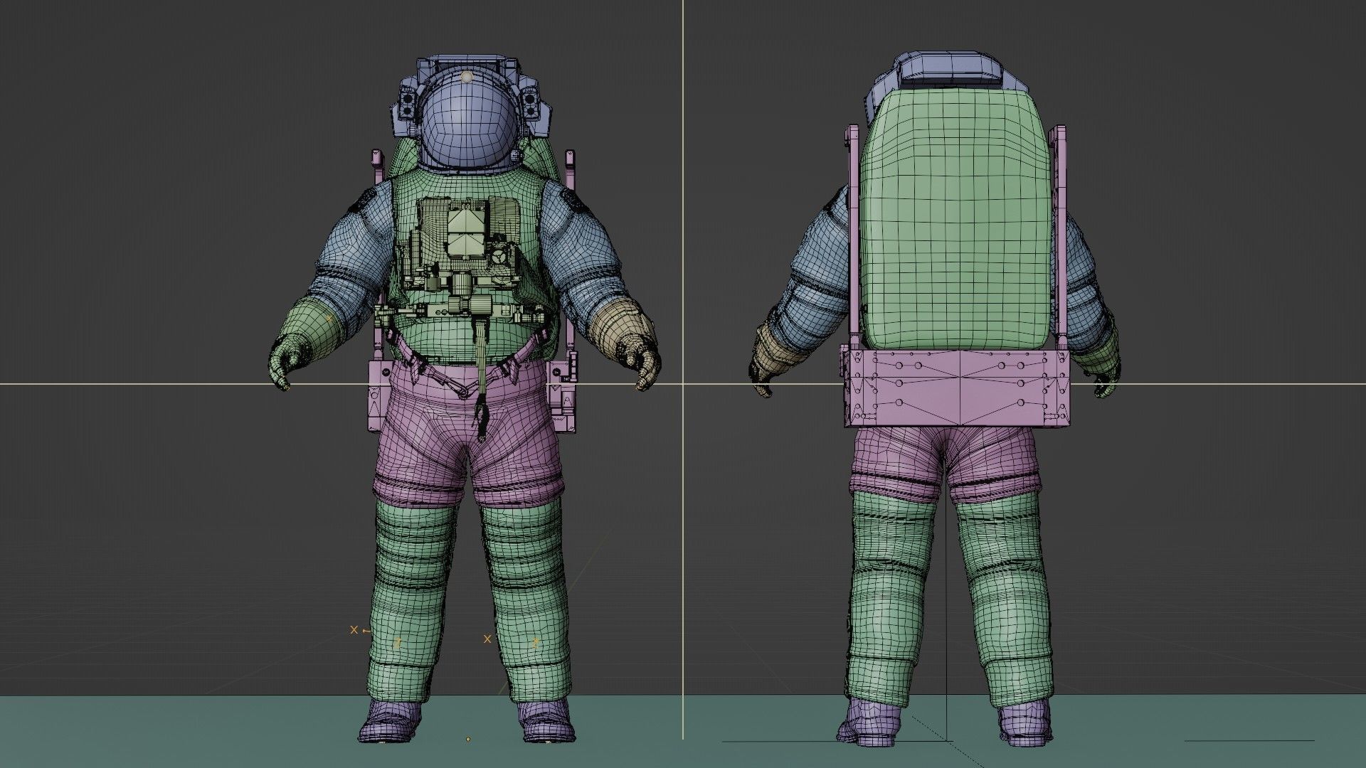 Astronaut EMU MMU Spacesuit Rigged 3D model_39