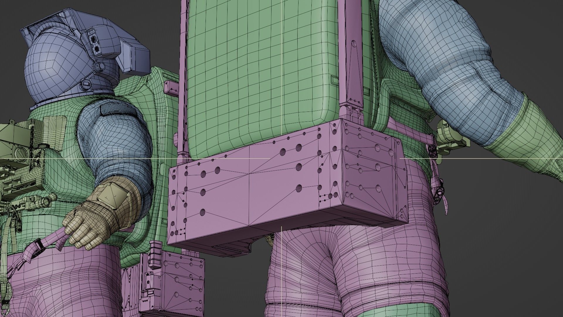 Astronaut EMU MMU Spacesuit Rigged 3D model_53