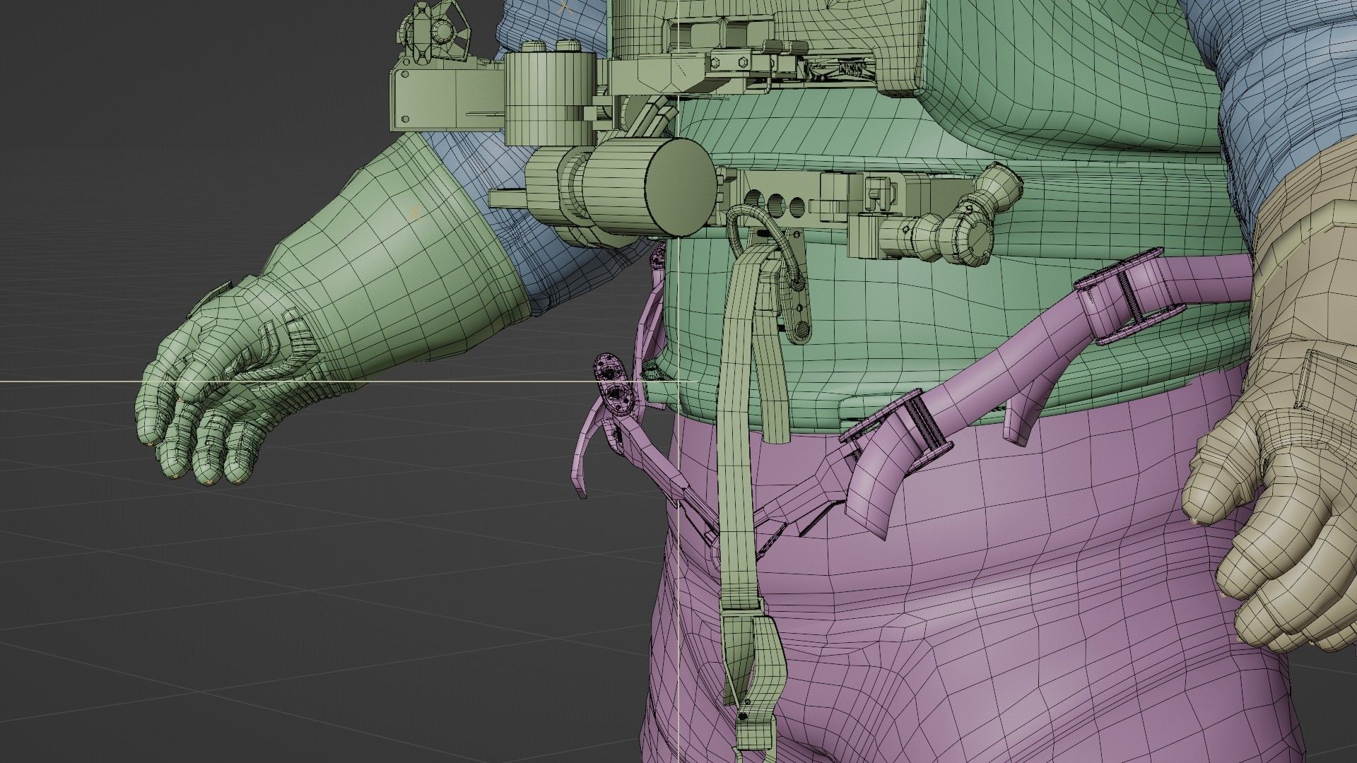 Astronaut EMU MMU Spacesuit Rigged 3D model_51