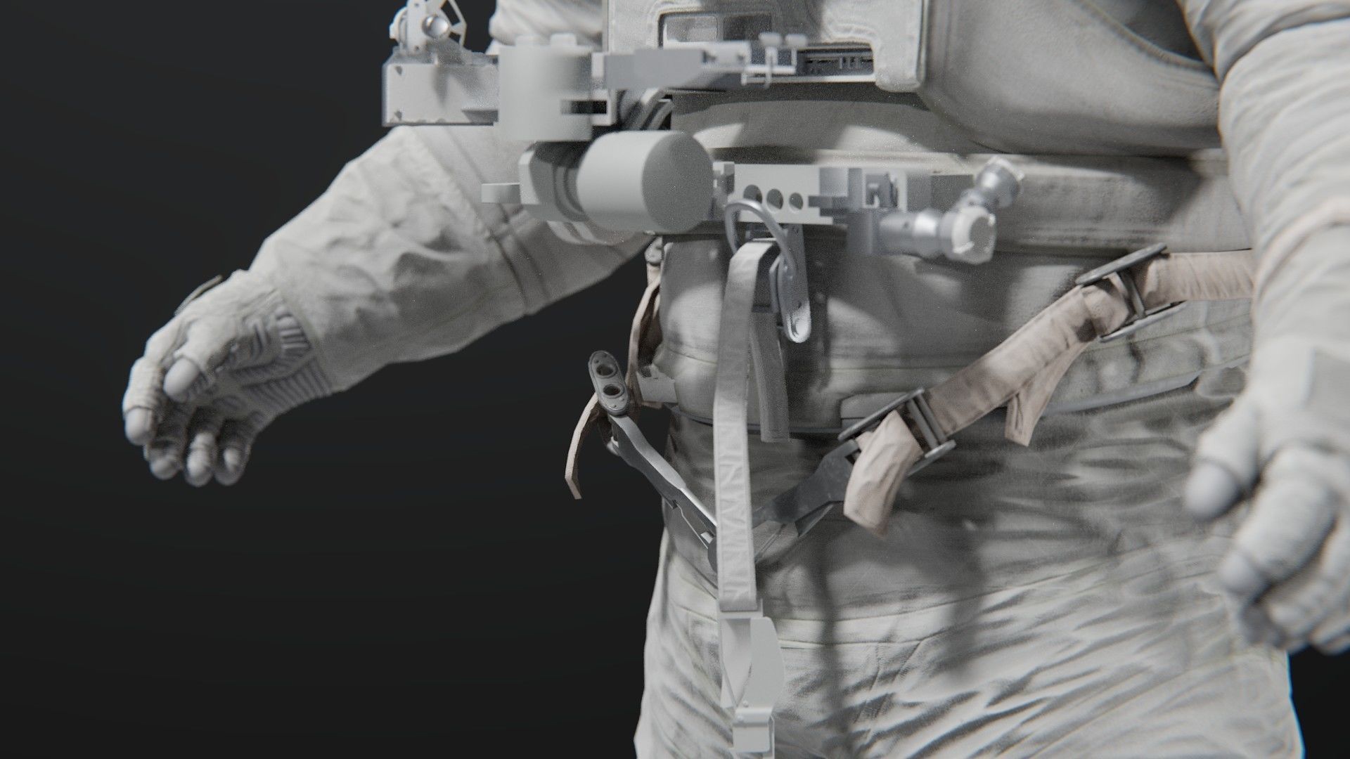Astronaut EMU MMU Spacesuit Rigged 3D model_19