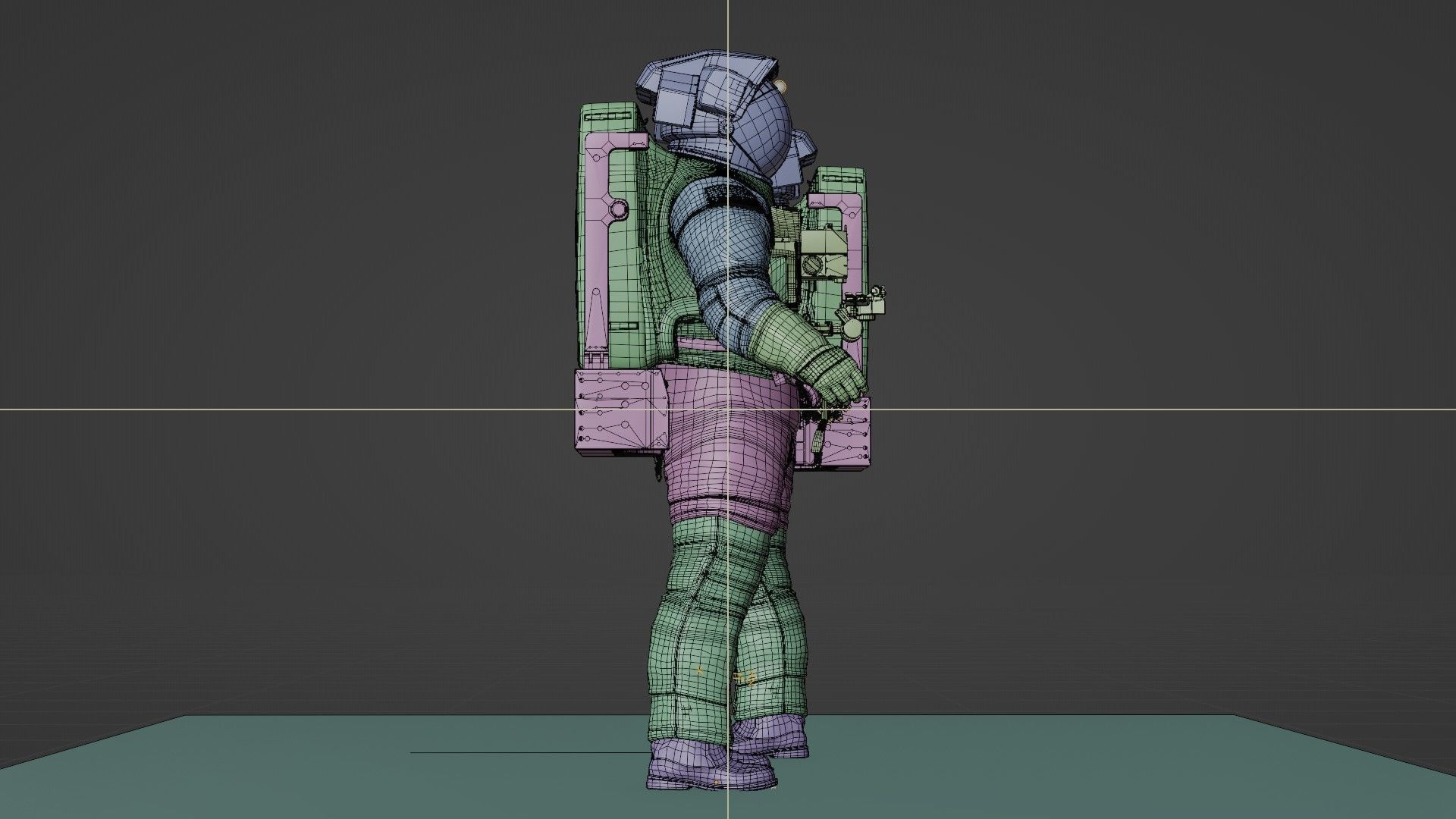Astronaut EMU MMU Spacesuit Rigged 3D model_40