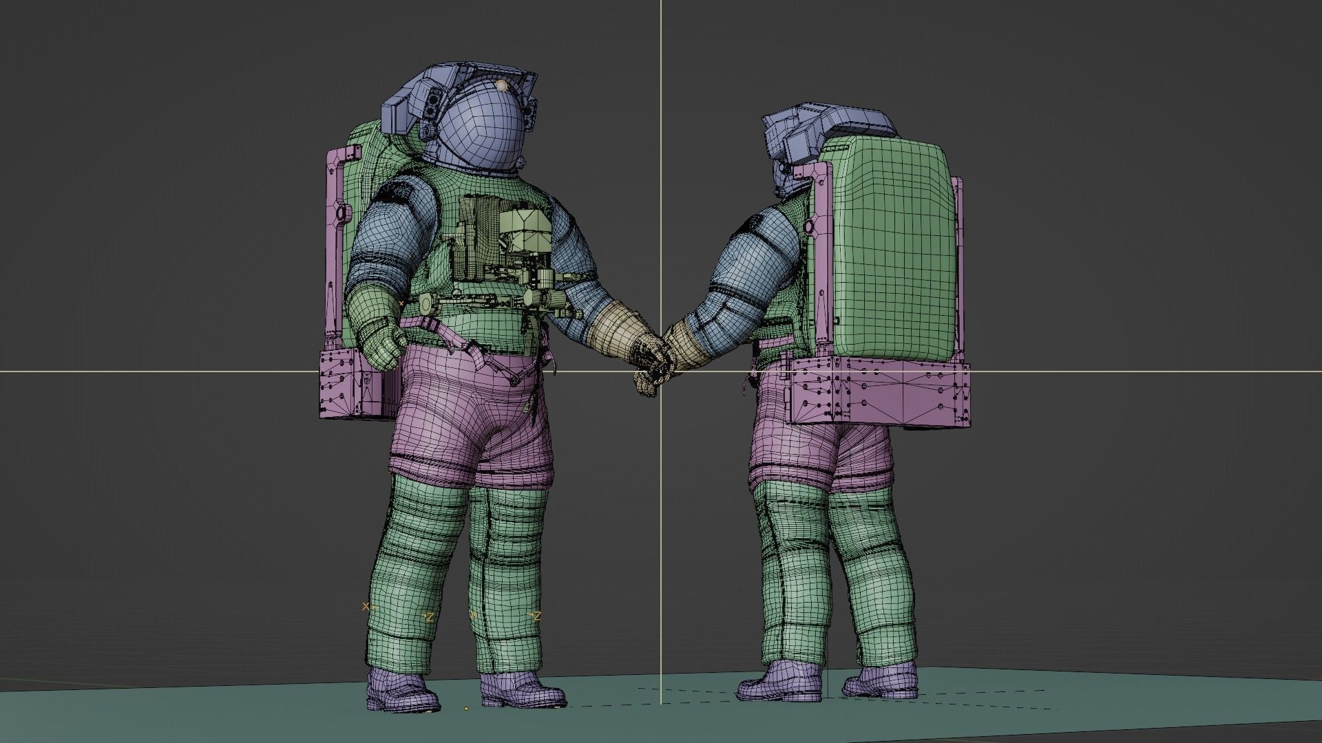 Astronaut EMU MMU Spacesuit Rigged 3D model_37