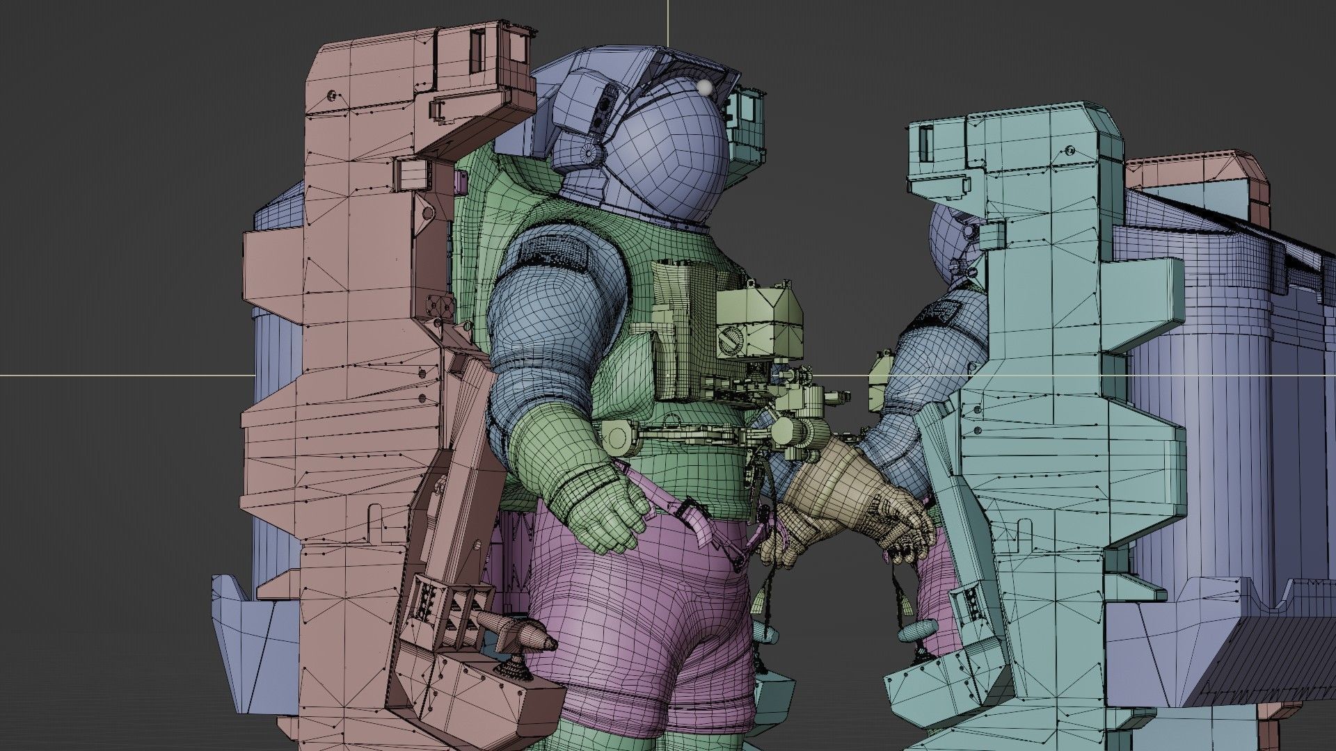 Astronaut EMU MMU Spacesuit Rigged 3D model_56