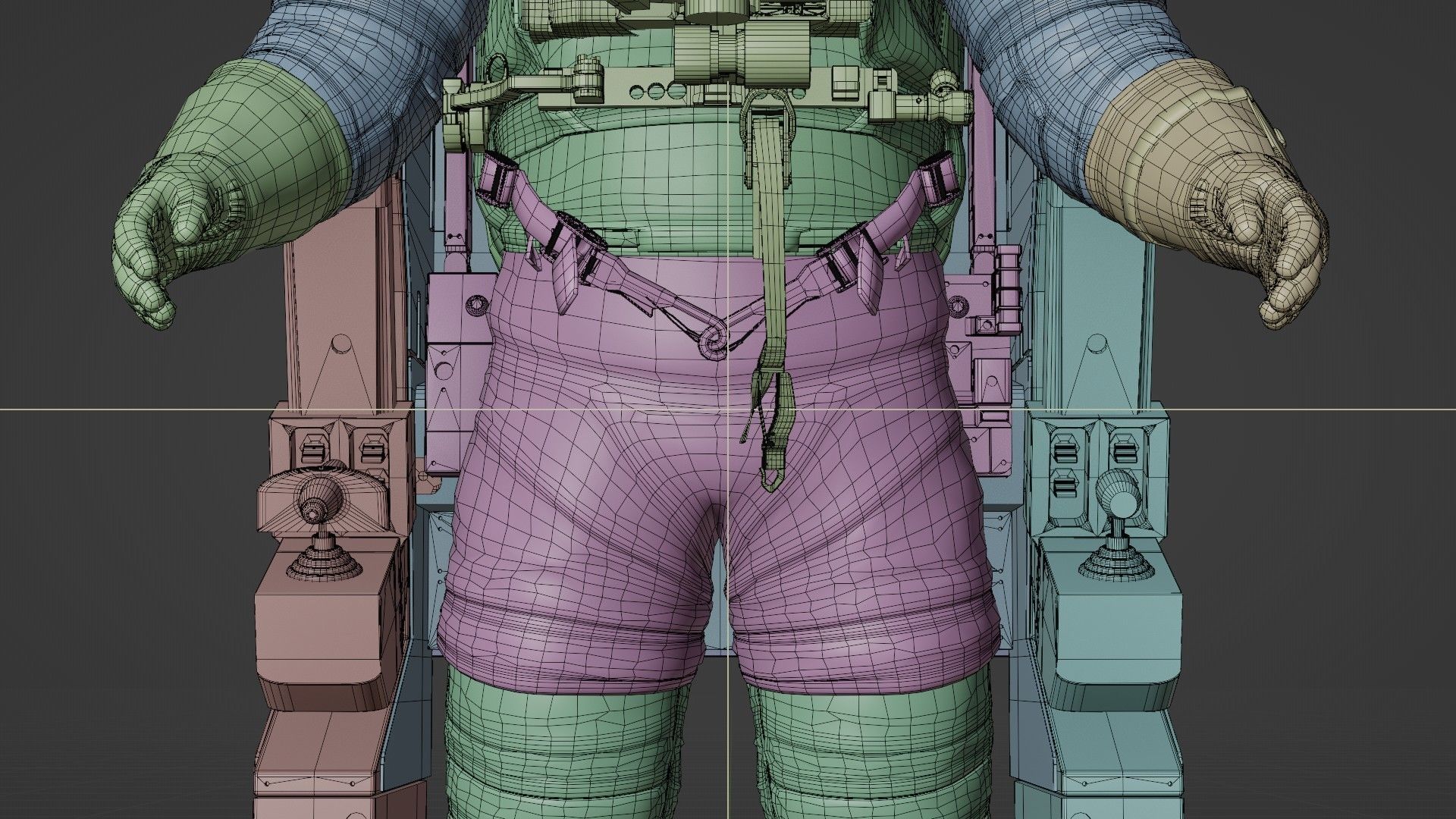 Astronaut EMU MMU Spacesuit Rigged 3D model_60