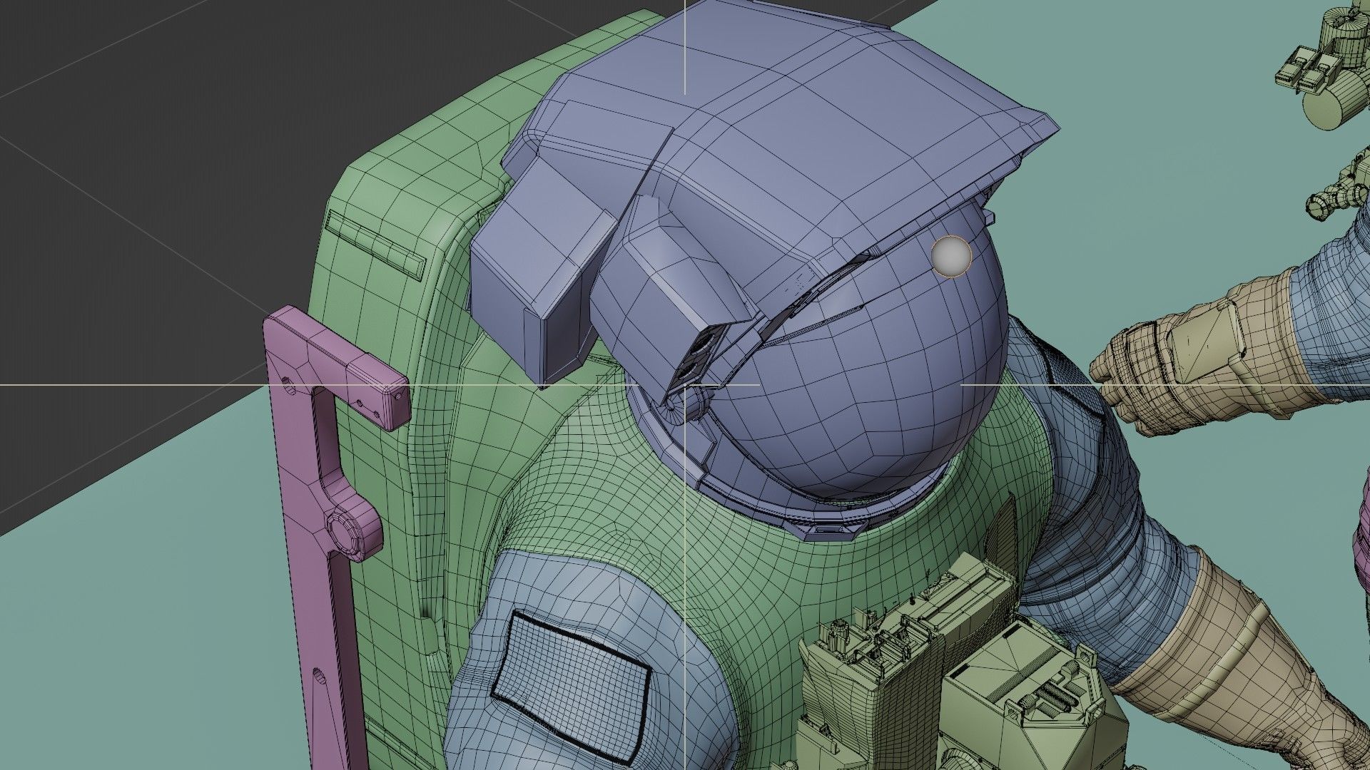 Astronaut EMU MMU Spacesuit Rigged 3D model_47