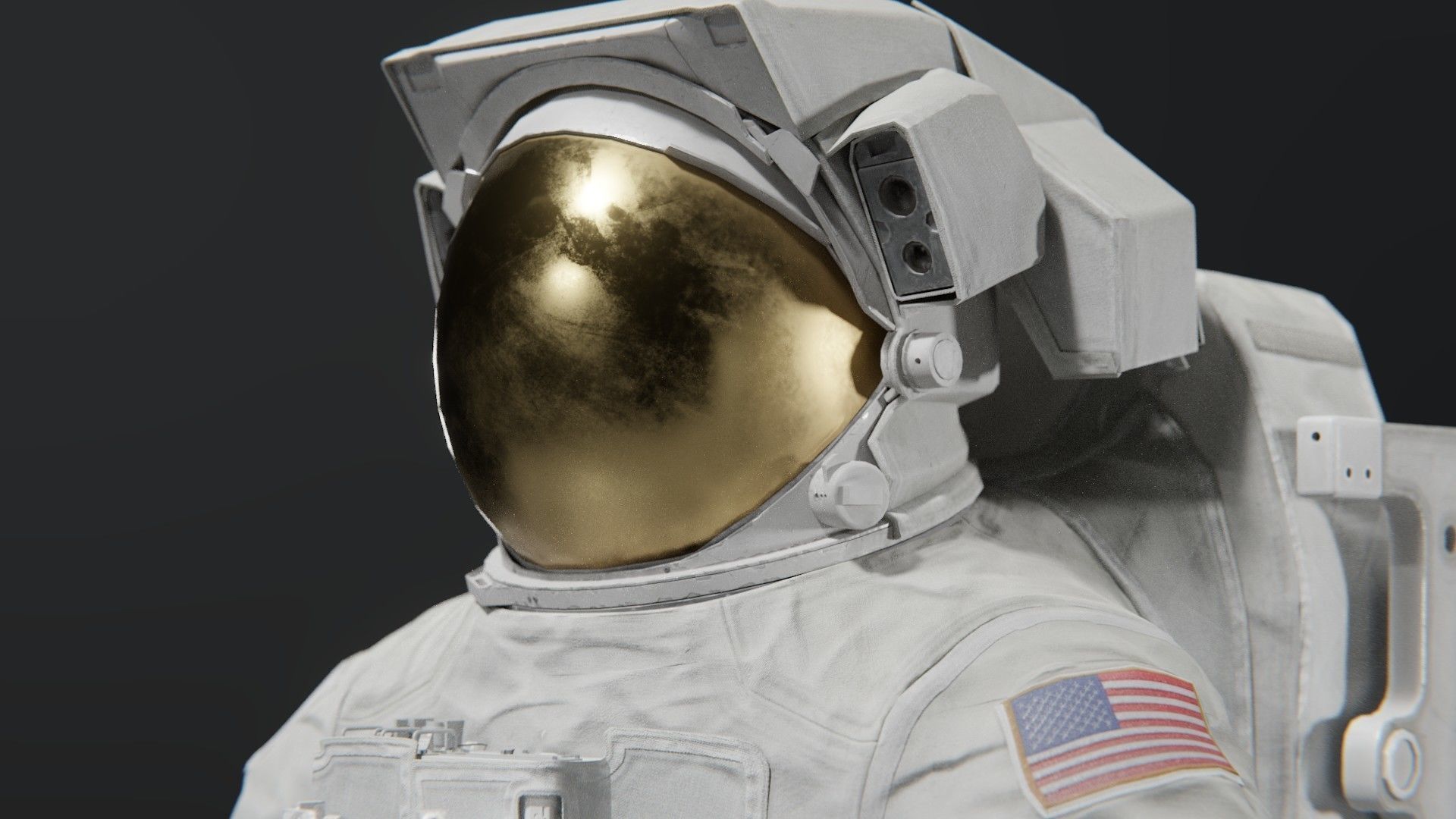 Astronaut EMU MMU Spacesuit Rigged 3D model_16