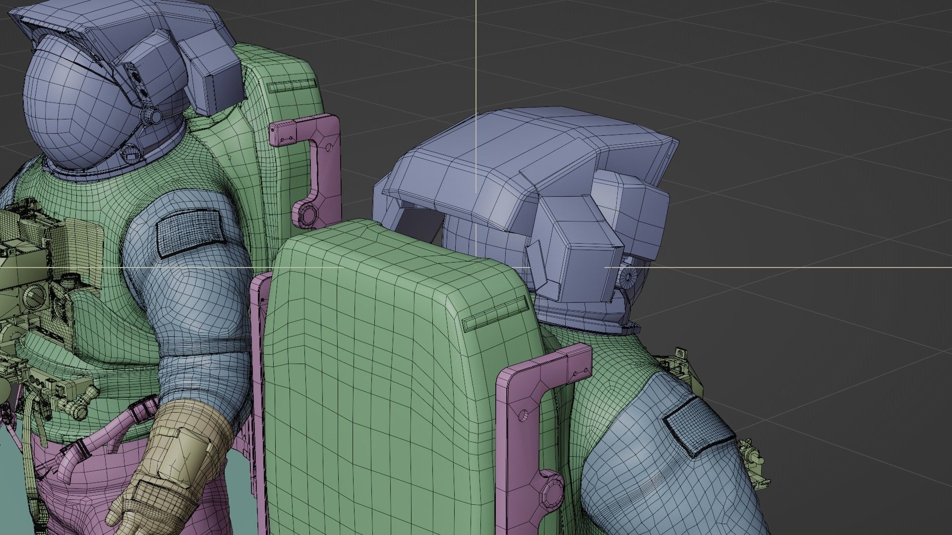 Astronaut EMU MMU Spacesuit Rigged 3D model_45