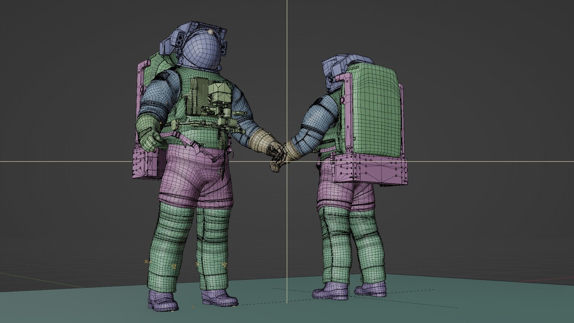 Astronaut EMU MMU Spacesuit Rigged 3D model_36