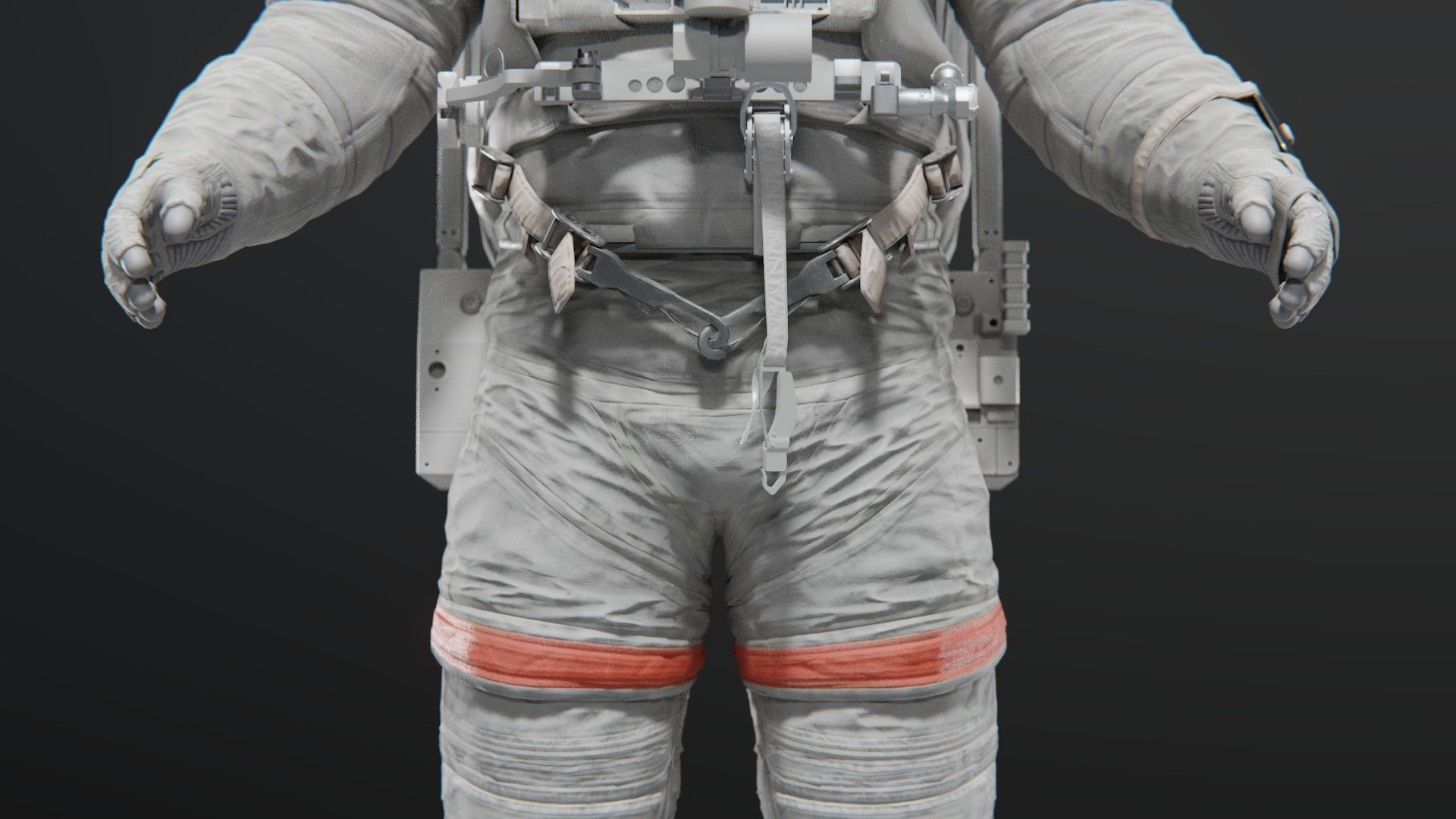 Astronaut EMU MMU Spacesuit Rigged 3D model_10