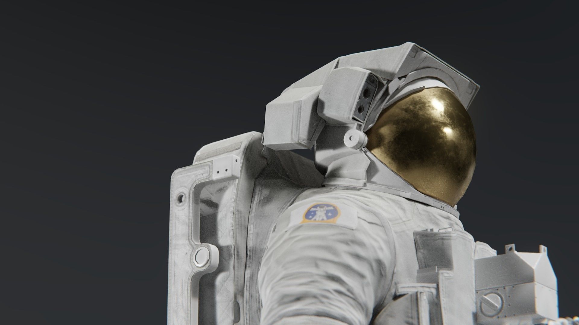 Astronaut EMU MMU Spacesuit Rigged 3D model_14