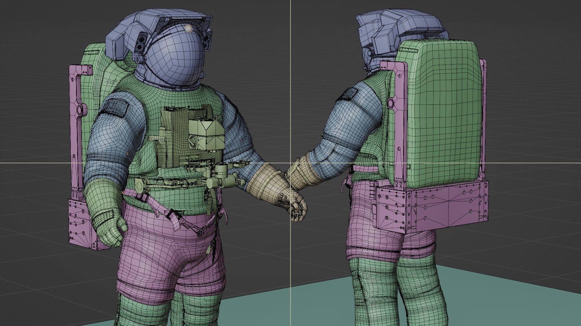 Astronaut EMU MMU Spacesuit Rigged 3D model_52