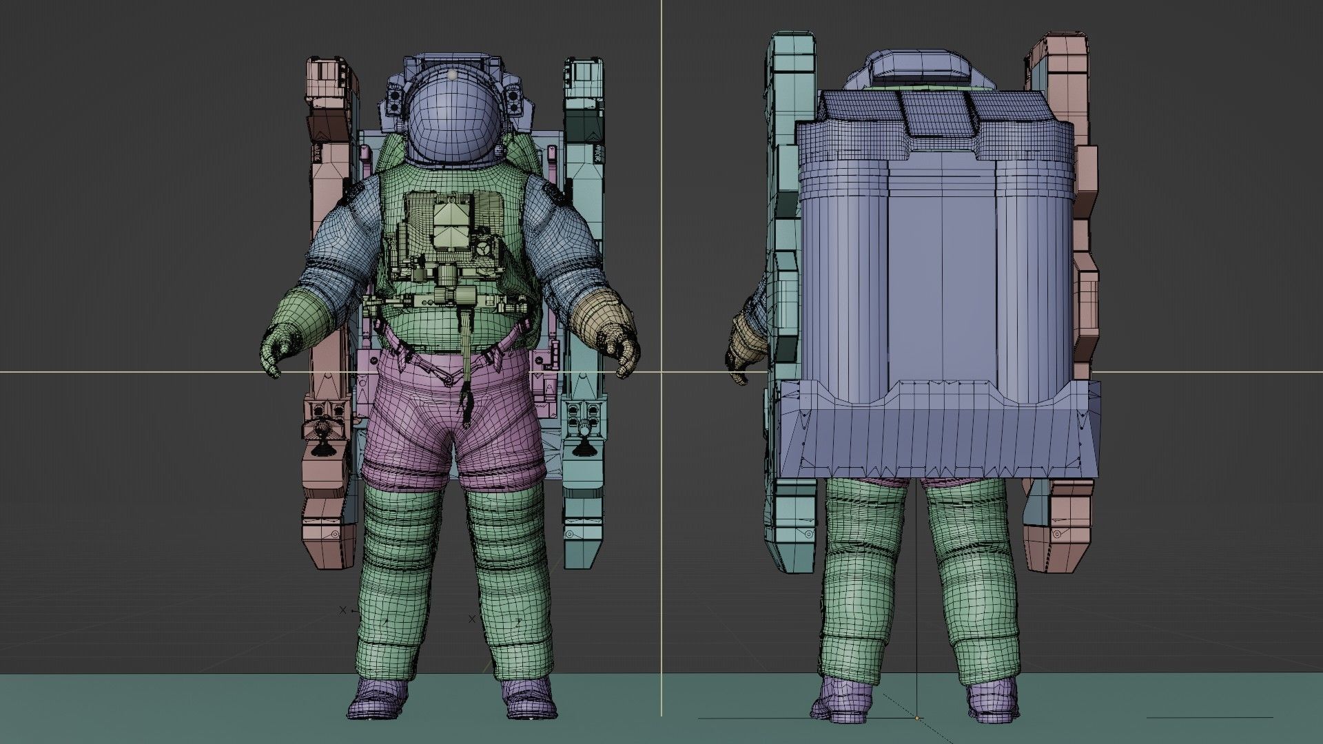 Astronaut EMU MMU Spacesuit Rigged 3D model_57