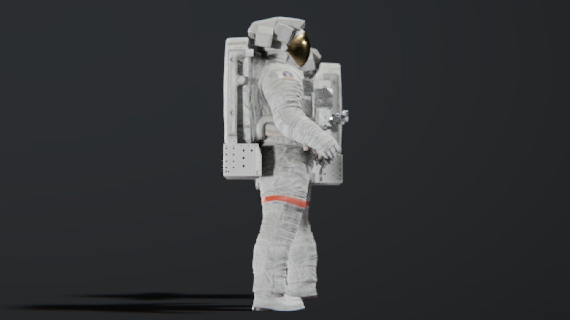Astronaut EMU MMU Spacesuit Rigged 3D model_8