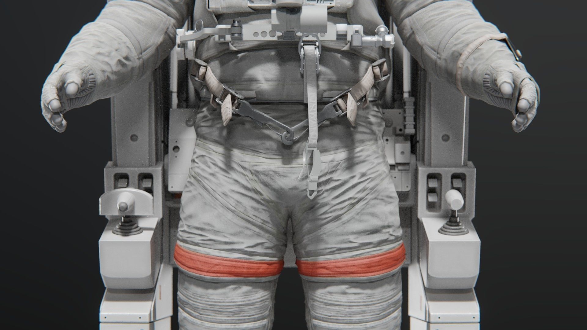 Astronaut EMU MMU Spacesuit Rigged 3D model_28