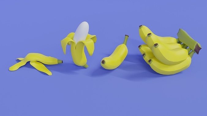 Bananas Low-poly 3D model