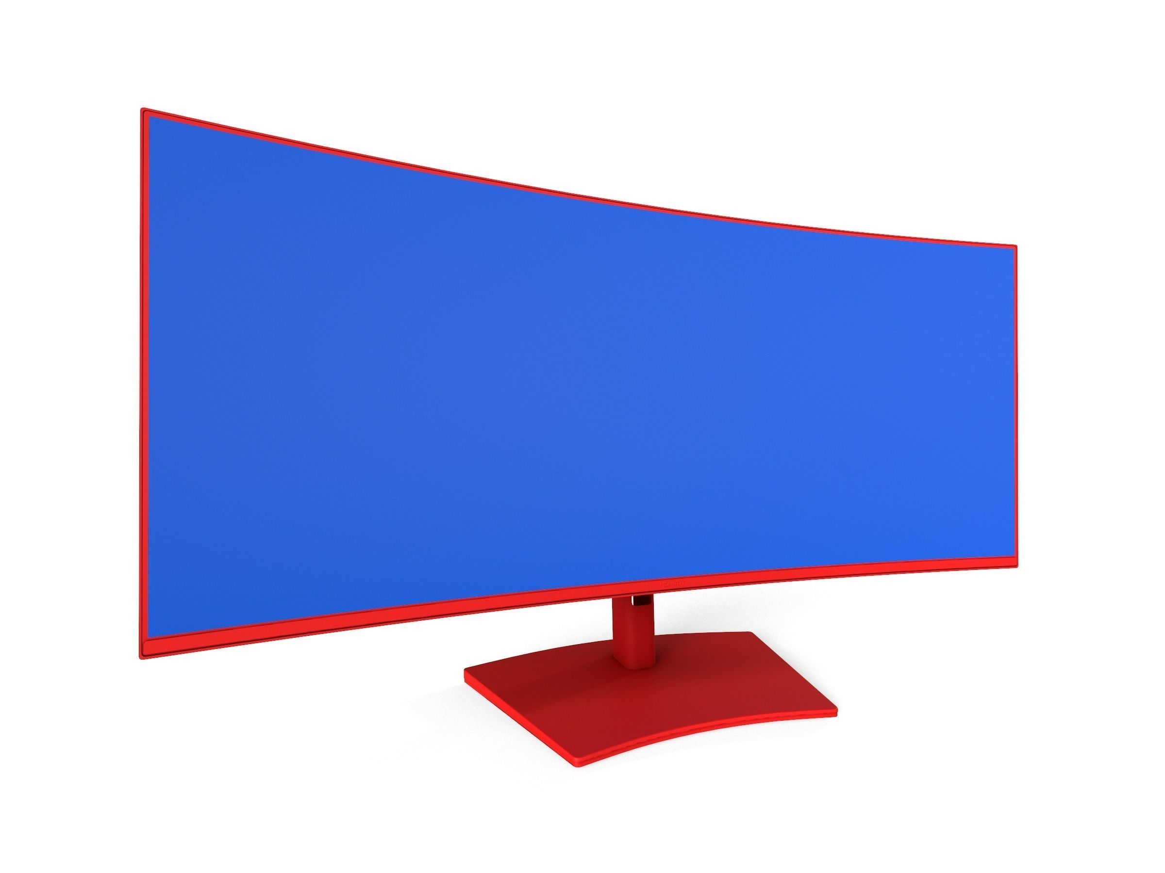 2022 DELL U4021QW  curved monitor game asset Low-poly 3D model_11