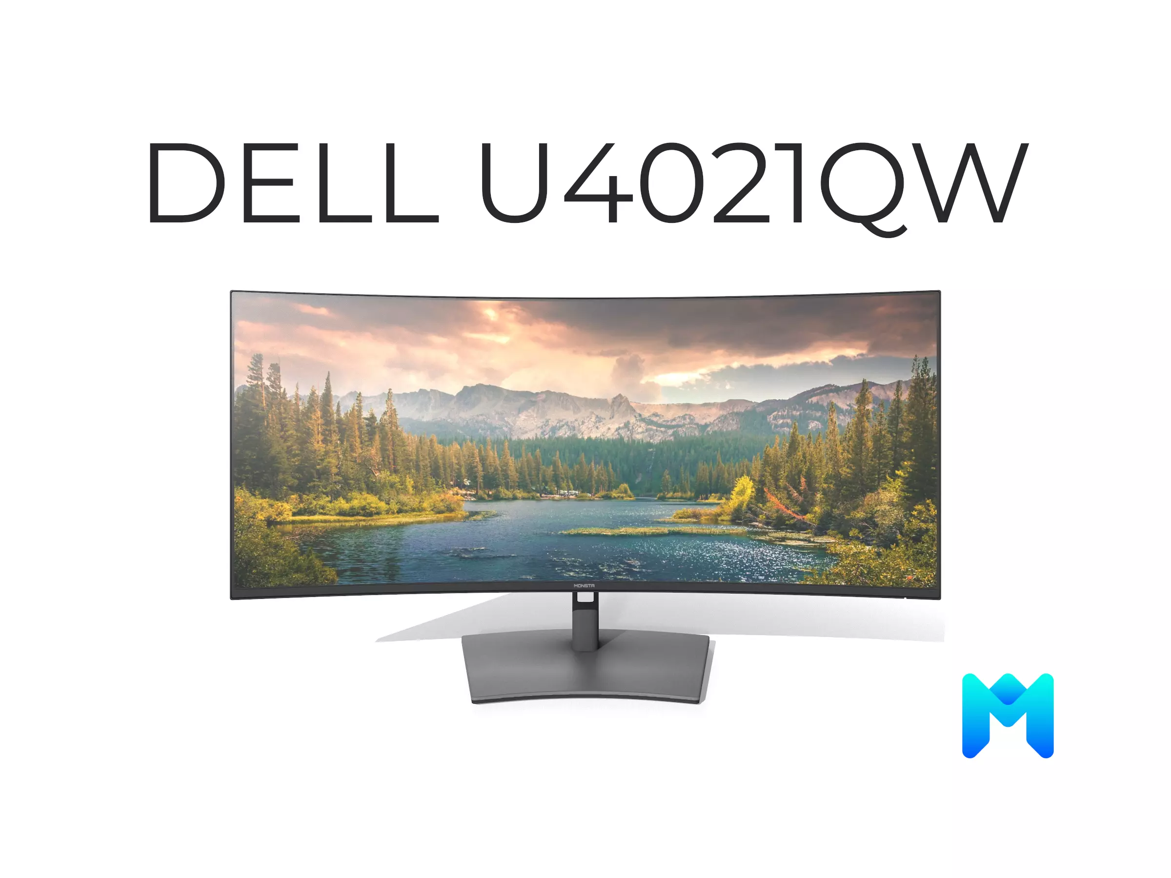 2022 DELL U4021QW  curved monitor game asset Low-poly 3D model_0