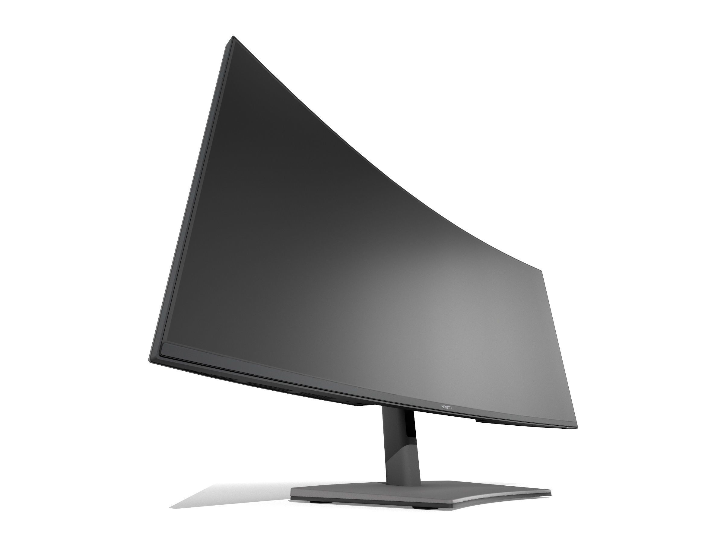2022 DELL U4021QW  curved monitor game asset Low-poly 3D model_1
