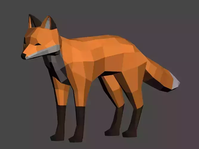Lowpoly fox