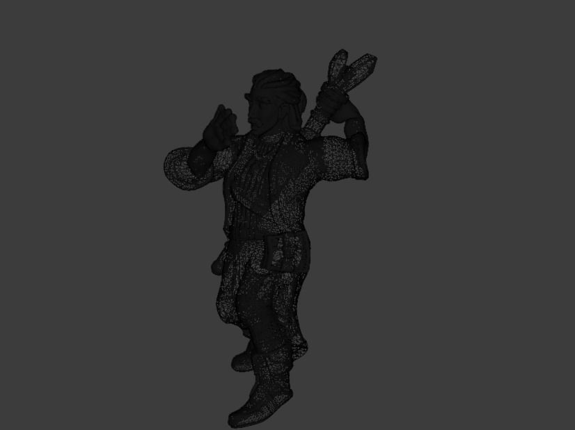 Low Poly Fantasy Wizard - Rigged Low-poly 3D model_1