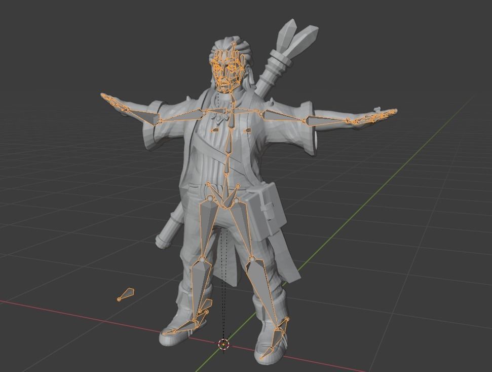 Low Poly Fantasy Wizard - Rigged Low-poly 3D model_2