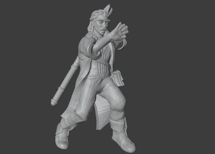 Low Poly Fantasy Wizard - Rigged Low-poly 3D model_6