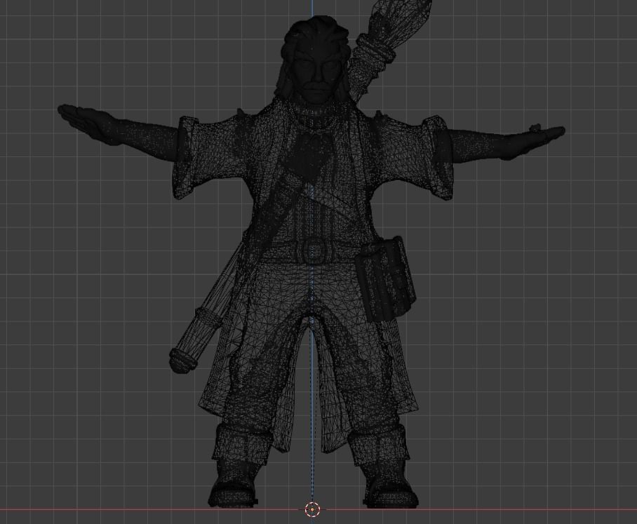 Low Poly Fantasy Wizard - Rigged Low-poly 3D model_8