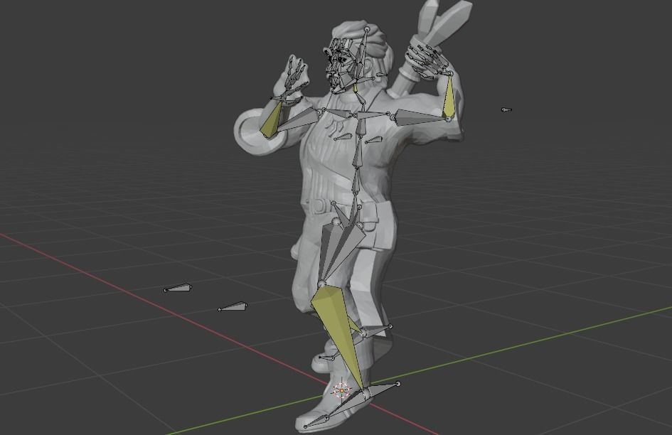 Low Poly Fantasy Wizard - Rigged Low-poly 3D model_5