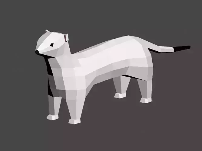 Lowpoly ermine