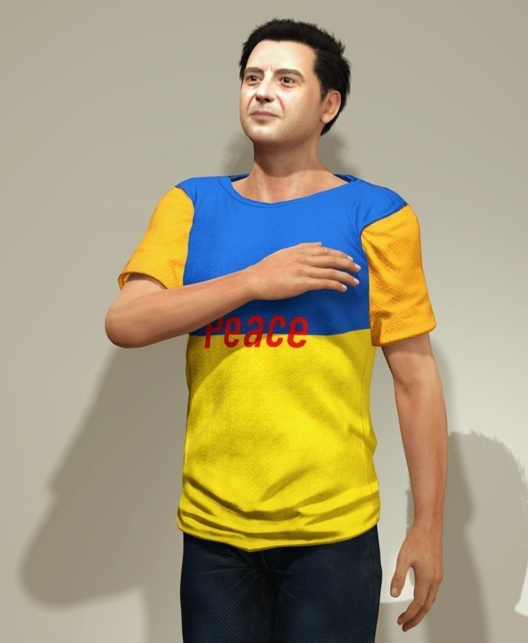 3D VR Model Hero of Ukraine Zelensky 3D model_1
