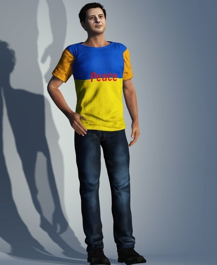 3D VR Model Hero of Ukraine Zelensky 3D model_4