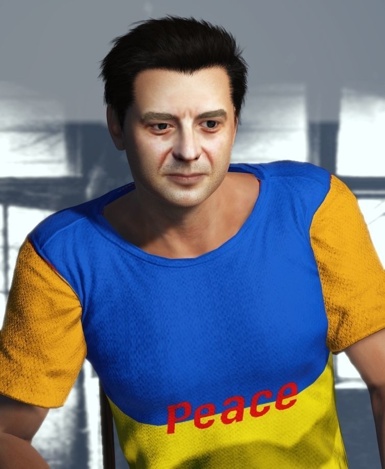 3D VR Model Hero of Ukraine Zelensky 3D model_2