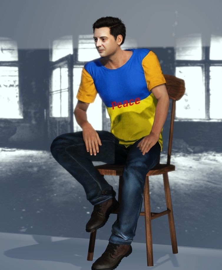 3D VR Model Hero of Ukraine Zelensky 3D model_6