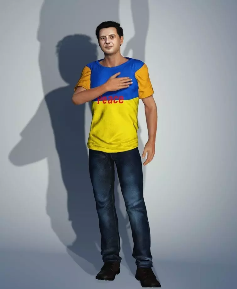 3D VR Model Hero of Ukraine Zelensky 3D model_0