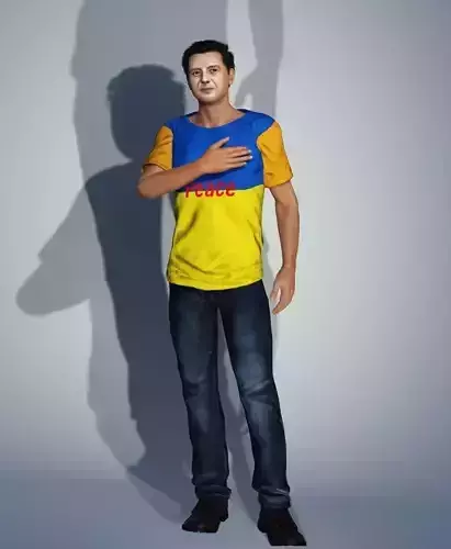 3D VR Model Hero of Ukraine Zelensky 3D model