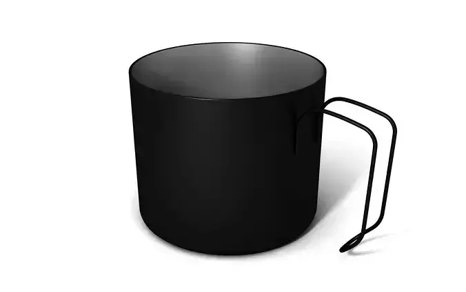 metalcup mug with handle