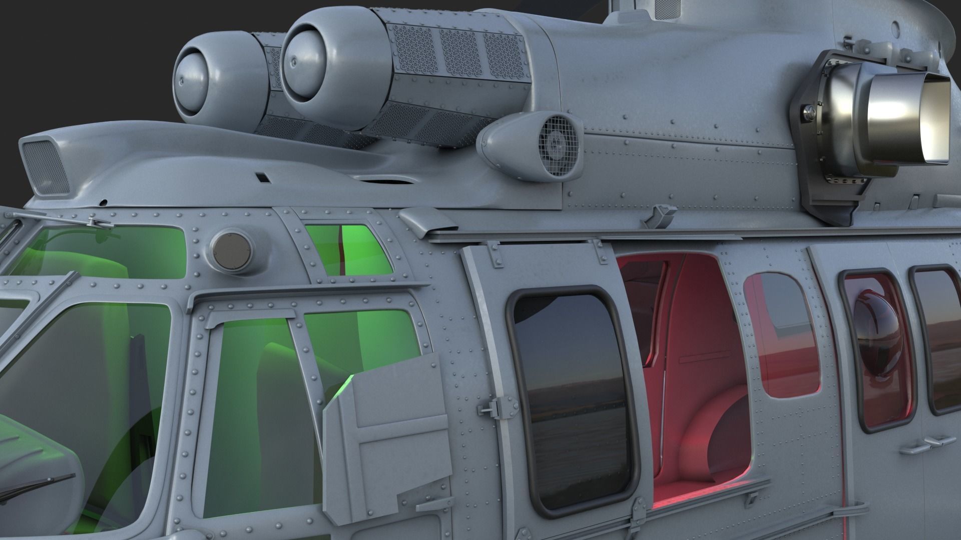 Eurocopter EC 725 Caracal 3ds max Vray 3D model_11