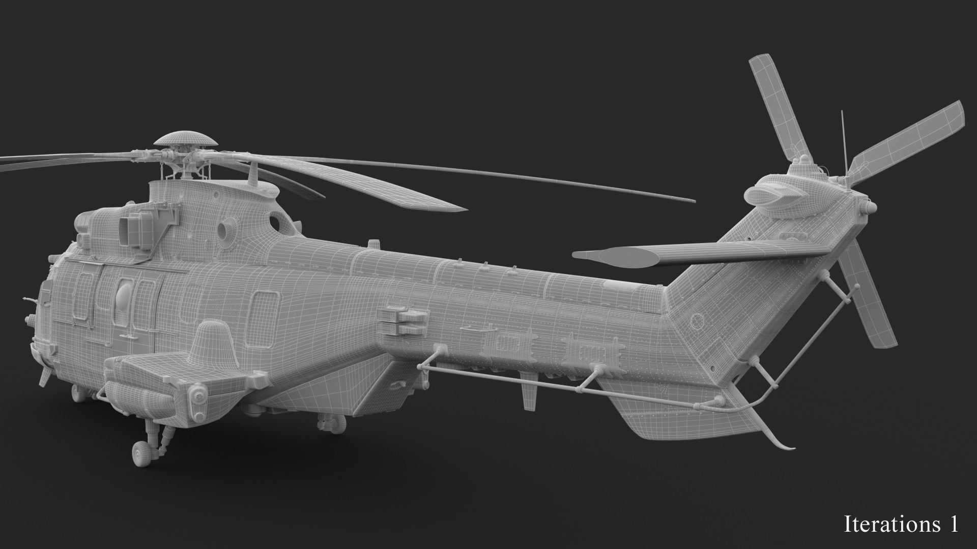 Eurocopter EC 725 Caracal 3ds max Vray 3D model_58