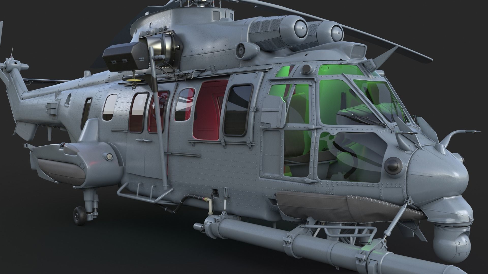 Eurocopter EC 725 Caracal 3ds max Vray 3D model_22