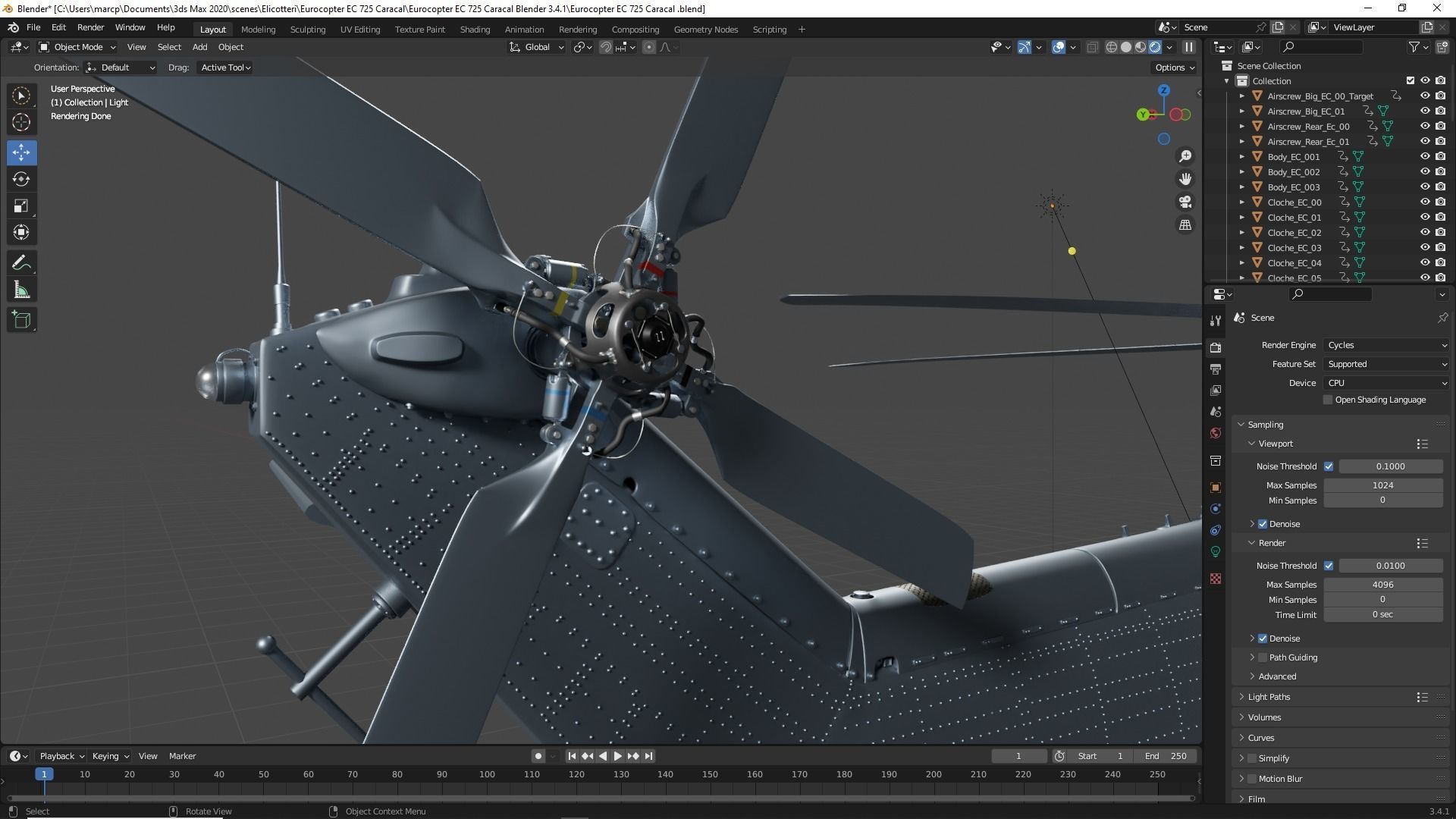 Eurocopter EC 725 Caracal 3ds max Vray 3D model_73