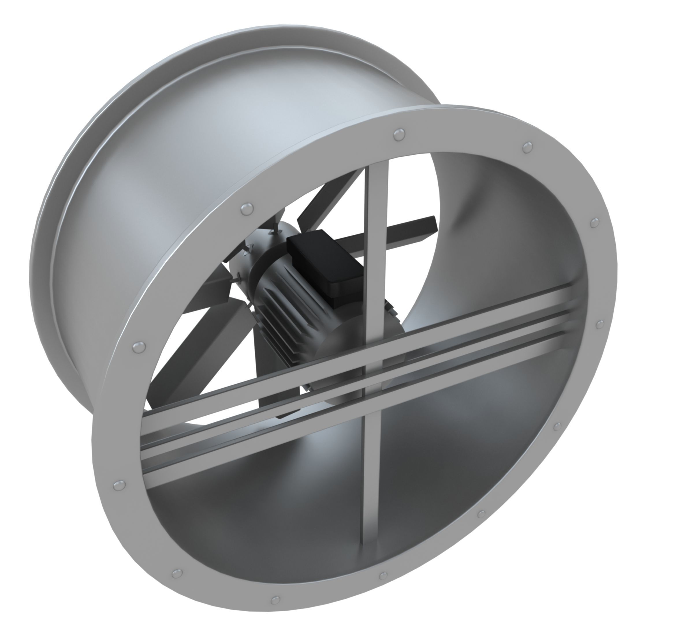 Axial Flow Fan 3D model_3