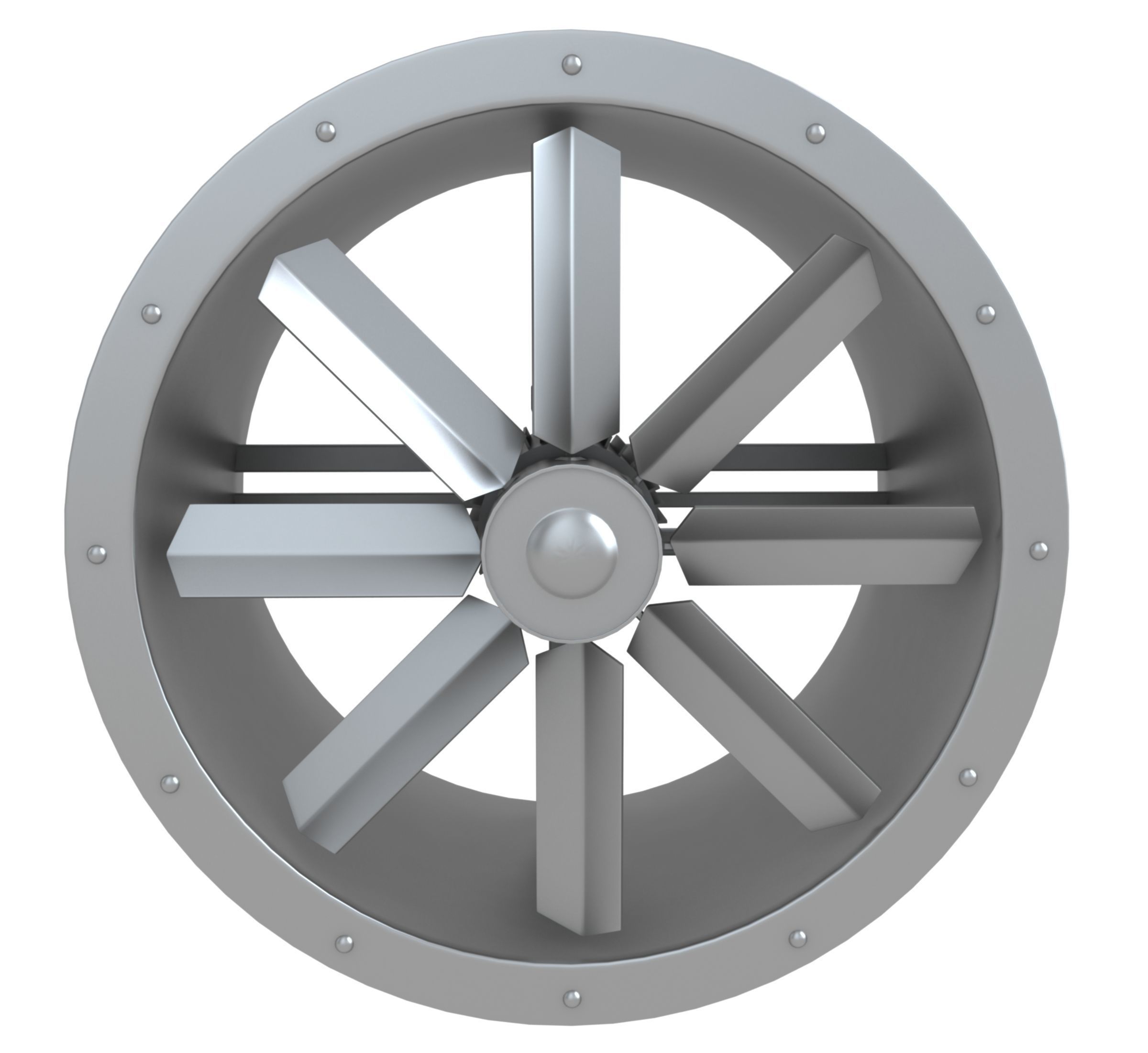 Axial Flow Fan 3D model_4