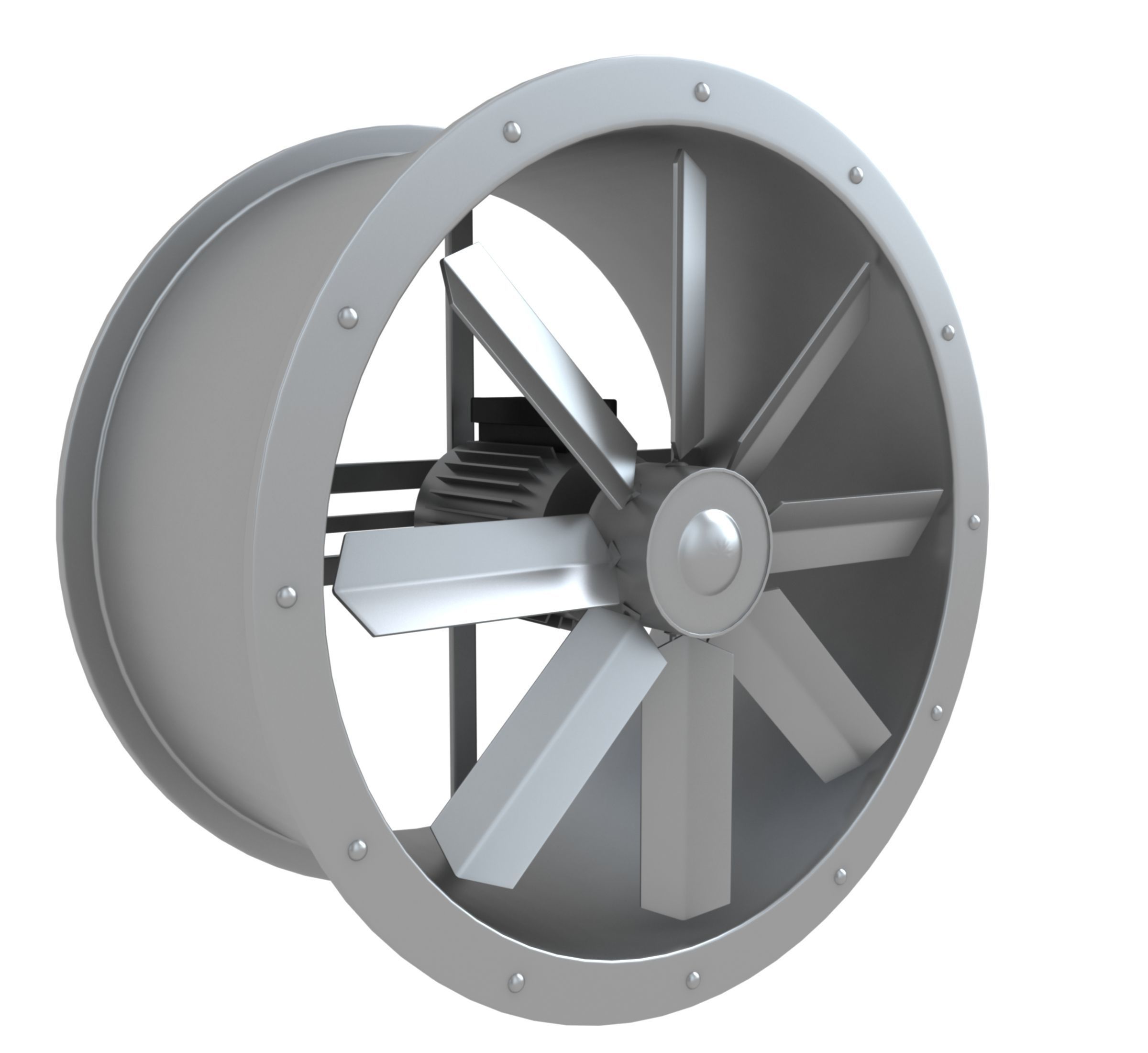 Axial Flow Fan 3D model_1
